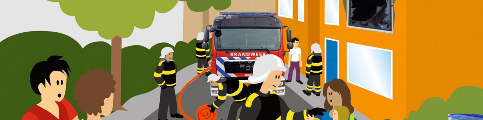 Striptekening Brandweer
