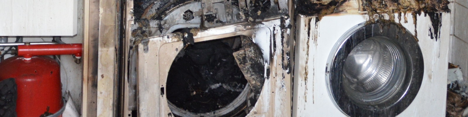 Wasmachine woningbrand
