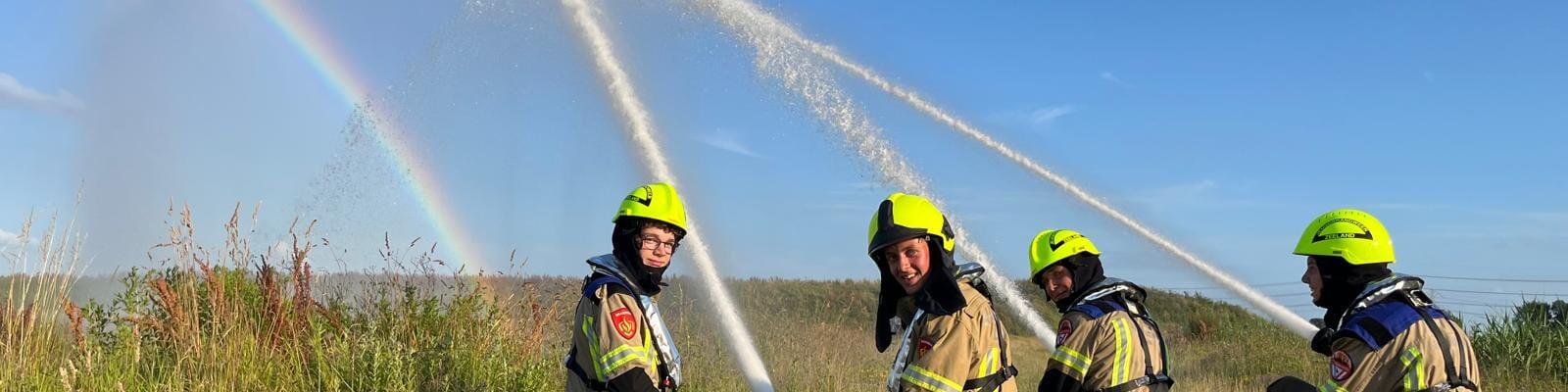 Jeugdbrandweer Zeeland Aspiranten in actie